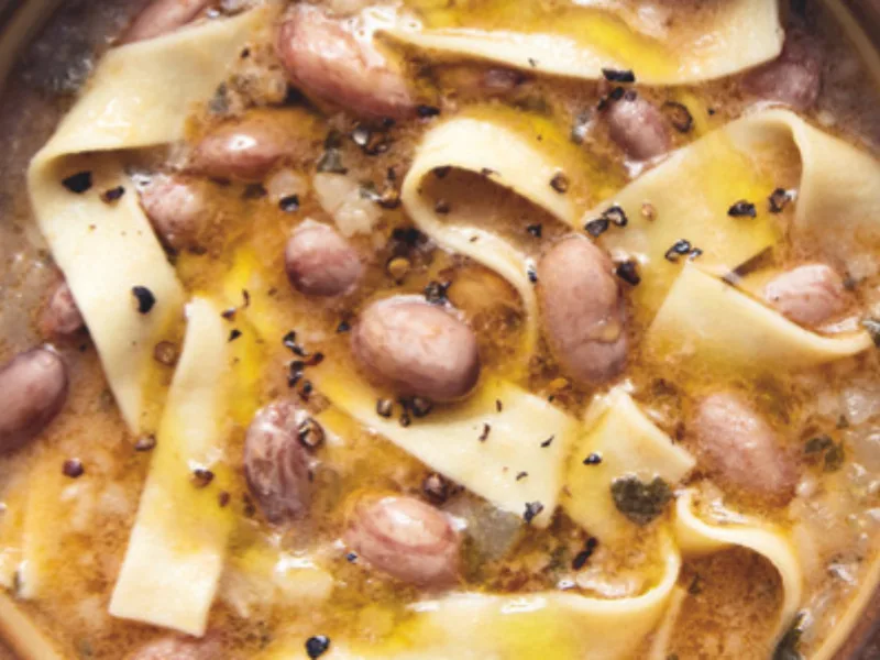 Pasta e Fagioli alla Visentina with Fresh Tagliatelle
