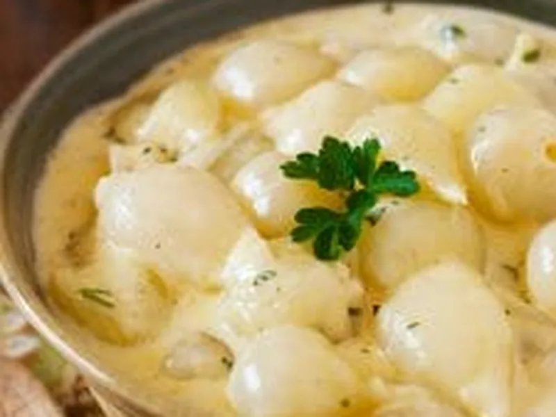 Creamy Pearl Onions in Rich Herb Cream Sauce