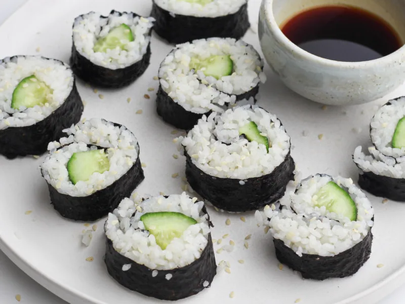 Homemade Cucumber Sushi Rolls, Easy