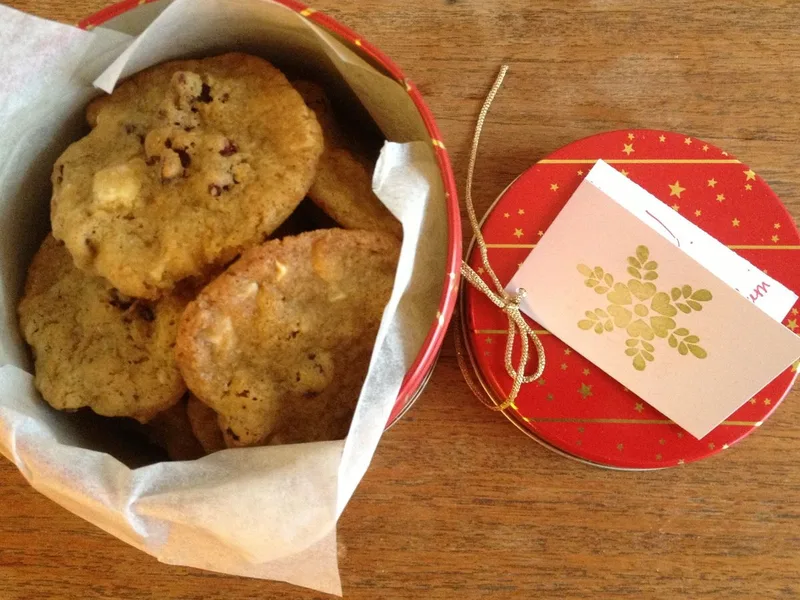 White Chocolate Cranberry Orange Cookies