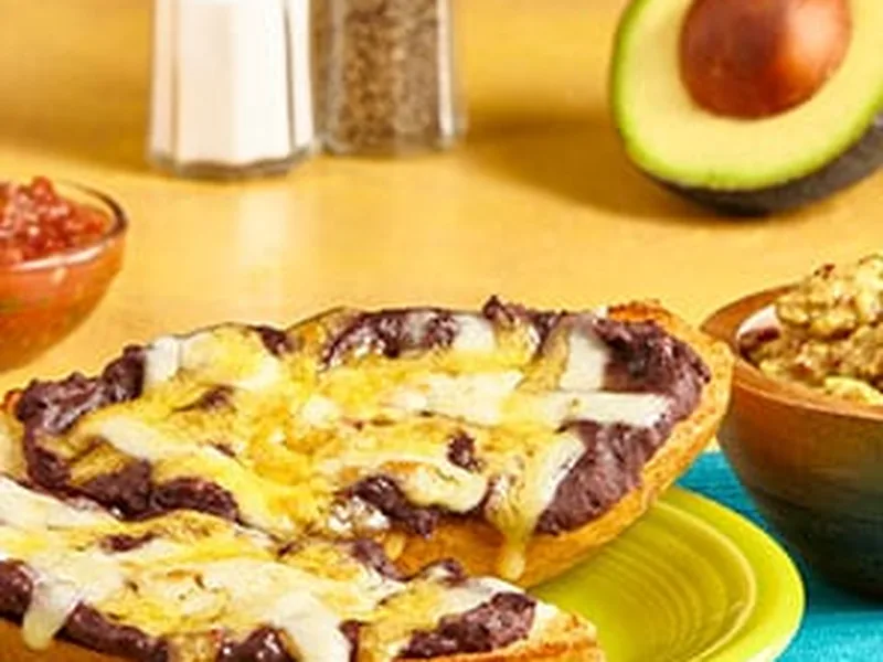 Black Bean Molletes with Avocado Chipotle Spread