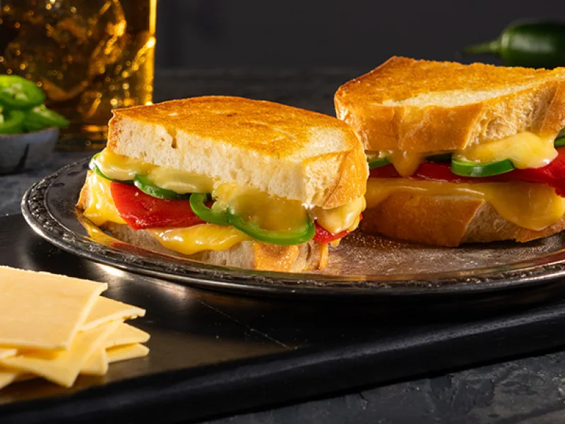 Gourmet Gouda Grilled Cheese with Roasted Peppers