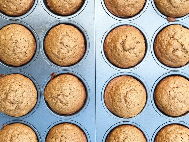 Sour Cream Bran Muffins with Walnuts and Raisins