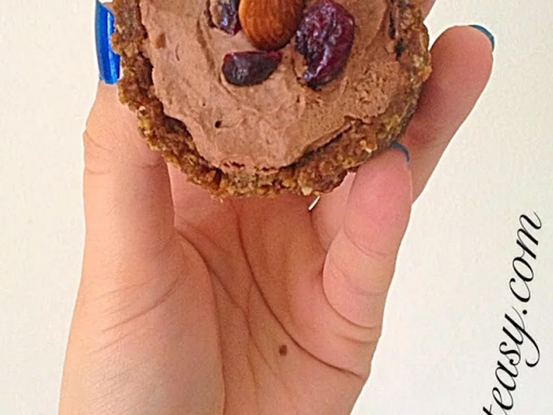 Raw Paleo Chocolate Mousse Cake with Date-Nut Crust