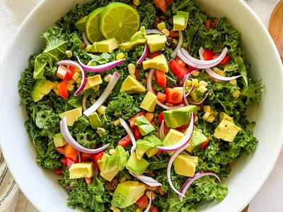 Mexican Kale Salad with Lime-Cumin Dressing
