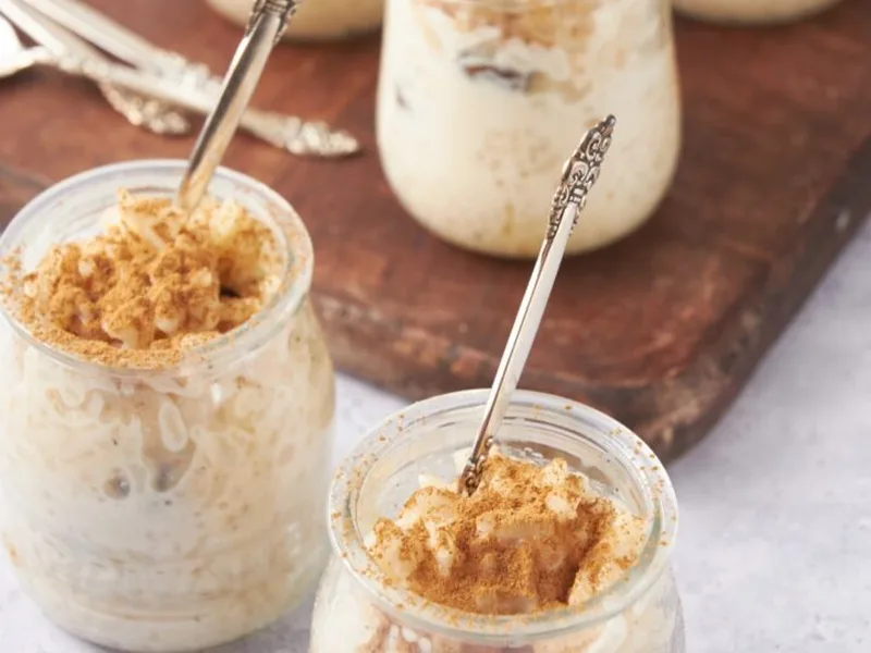 Creamy Rice Pudding with Condensed Milk and Cinnamon
