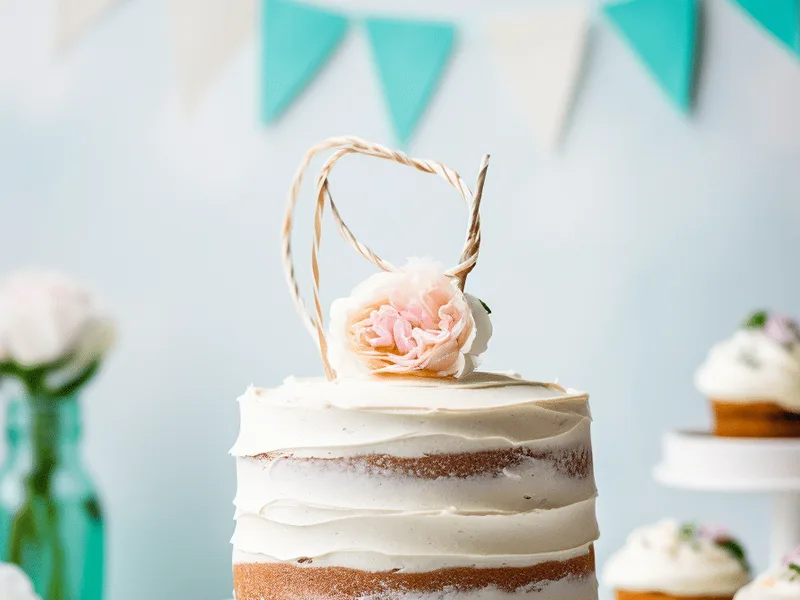 Low Carb Keto Birthday Cake with Buttercream Frosting