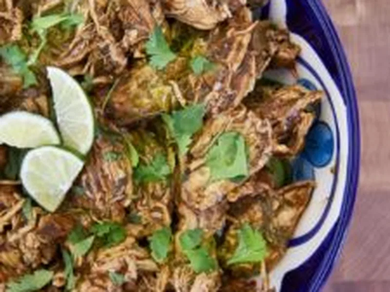 Instant Pot Mexican Pulled Chicken with Lime & Chilis