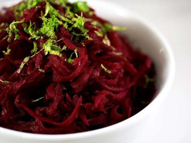 Pan-Fried Grated Beets with Lime Butter