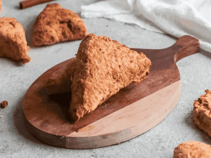 Air Fryer Pumpkin Scones with Spiced Brown Sugar
