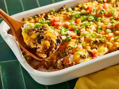 Taco in a Bag Casserole with Corn Chips and Ground Beef