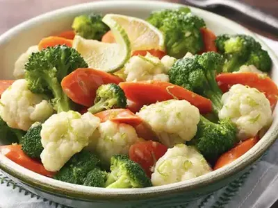 Steamed Vegetables with Chile-Lime Butter