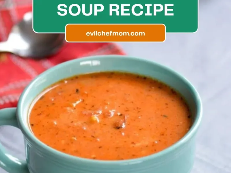 Creamy Tomato Gorgonzola Soup with Bell Peppers