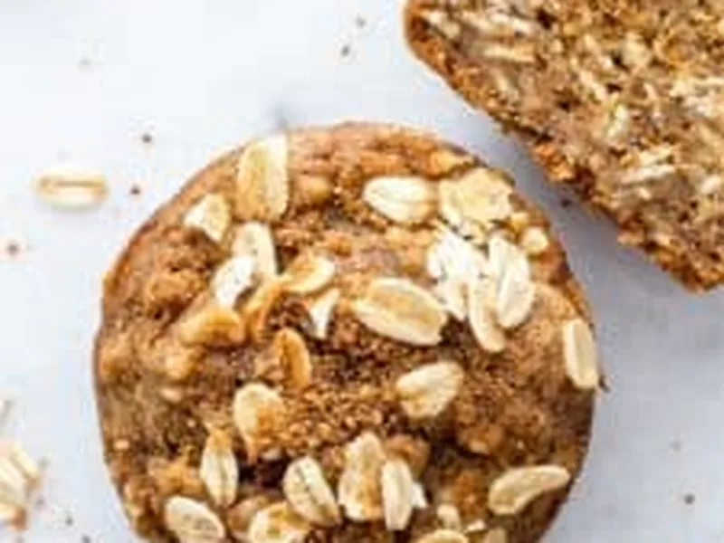Gluten Free Banana Oat Muffins with Flax Eggs