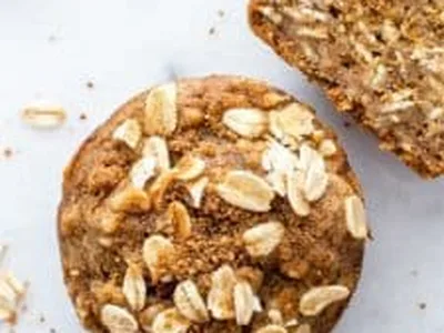 Gluten Free Banana Oat Muffins with Flax Eggs