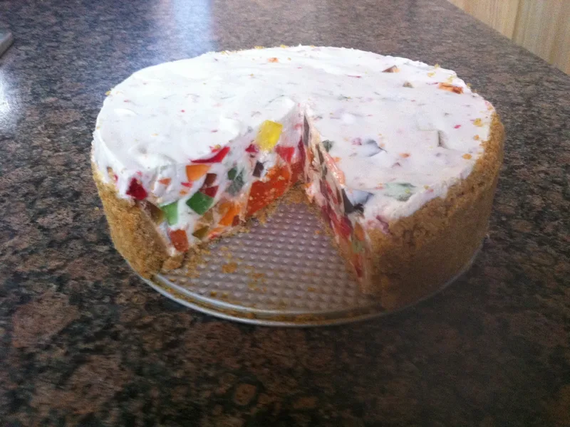 Aunt Agnes' Broken Glass Cake