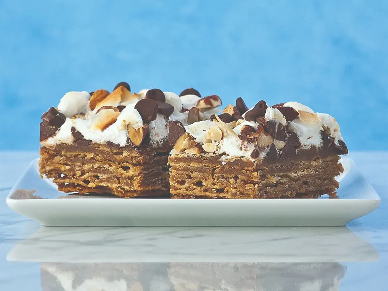 Gluten Free Coconut Matzo Rocky Road Bars