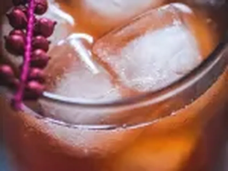 Cranberry Vanilla Old Fashioned Cocktail with Homemade Syrup