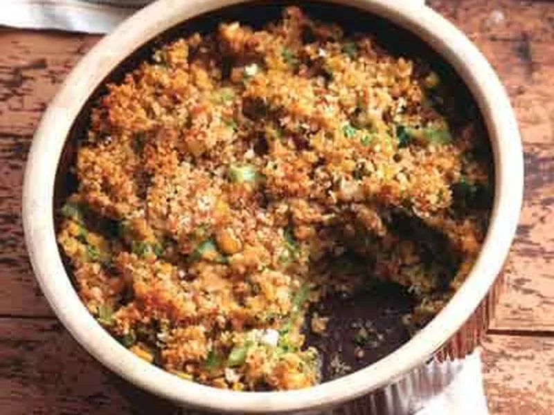 Buttered Herb Broccoli Corn Casserole