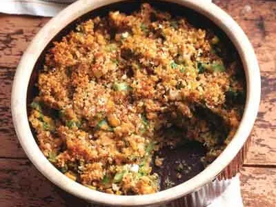 Buttered Herb Broccoli Corn Casserole