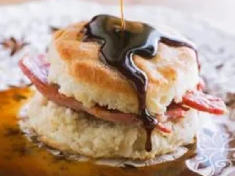 Buttermilk Biscuits with Country Ham and Red Eye Gravy