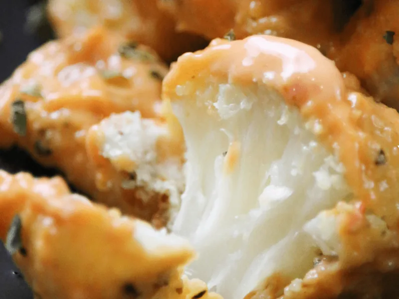 Air Fryer Bang Bang Cauliflower with Sweet Chili Sauce