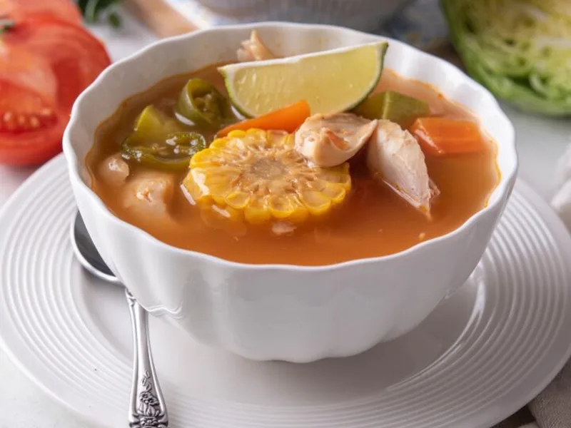 Traditional Caldo de Pollo Mexican Chicken Vegetable Soup