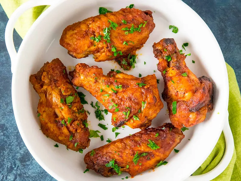 Smoky Ancho BBQ Chicken Wings with Homemade Sauce