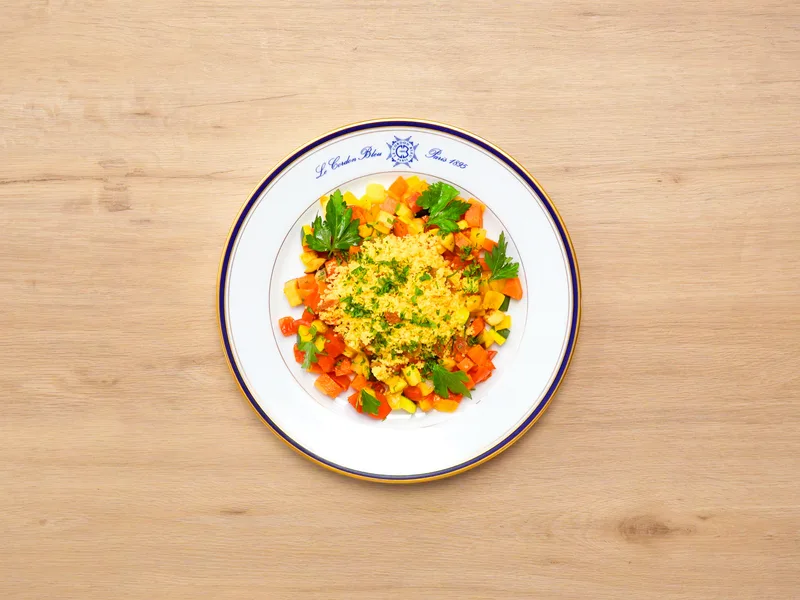Roasted Vegetable Couscous with Saffron and Spices