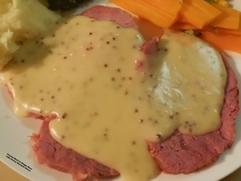 Corned Beef in Ginger Beer with Honey Mustard
