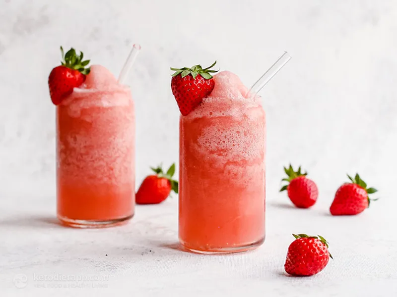 Keto Strawberry Electrolyte Slushie