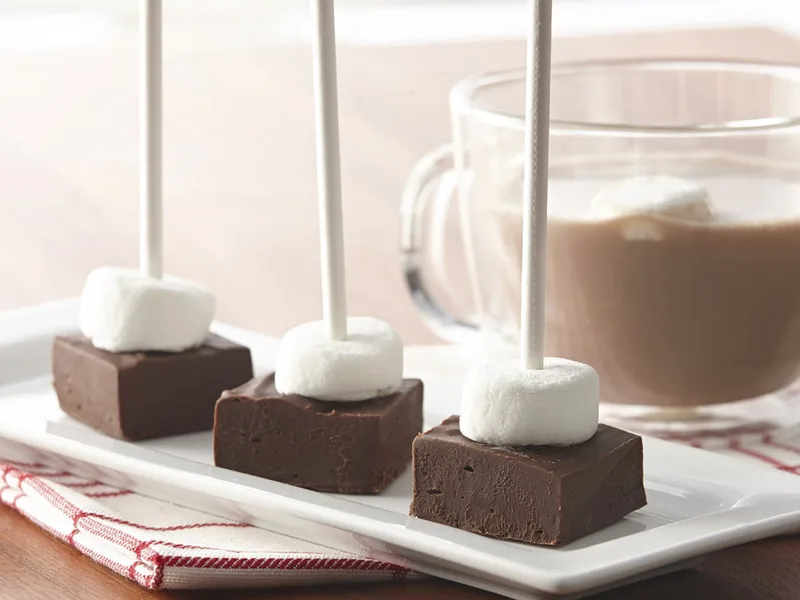 Orange Dark Hot Chocolate on a Stick