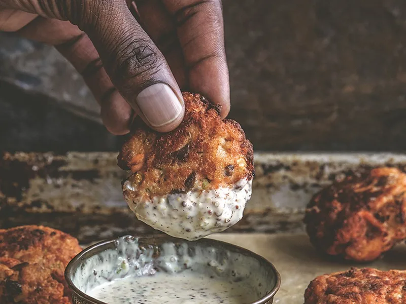 Pan-Fried Salmon Croquettes with Tartar Sauce