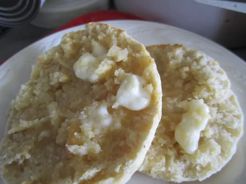 Cornmeal-Oat English Muffins with Active Dry Yeast