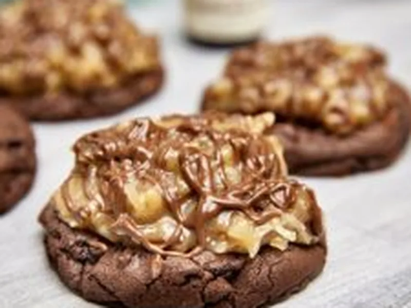 German Chocolate Cookies with Pecan Frosting