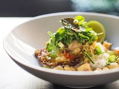 Thai-Pickled Mushrooms with Fried Egg and Rice