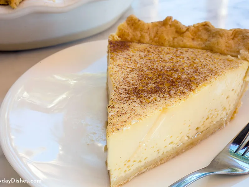 Classic Deep-Dish Custard Pie with Vanilla and Nutmeg