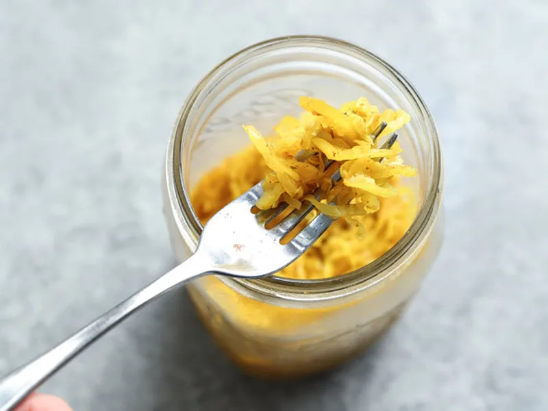 Spicy Turmeric Fermented Sauerkraut, 3-10 Days