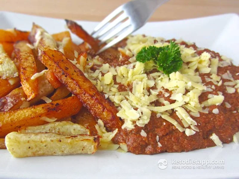 Low-Carb Chili Cheese Turnip and Swede Fries