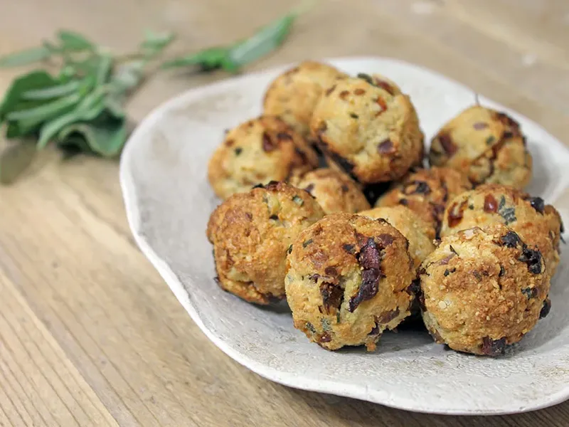 Keto Almond Meal Vegetarian Stuffing Balls