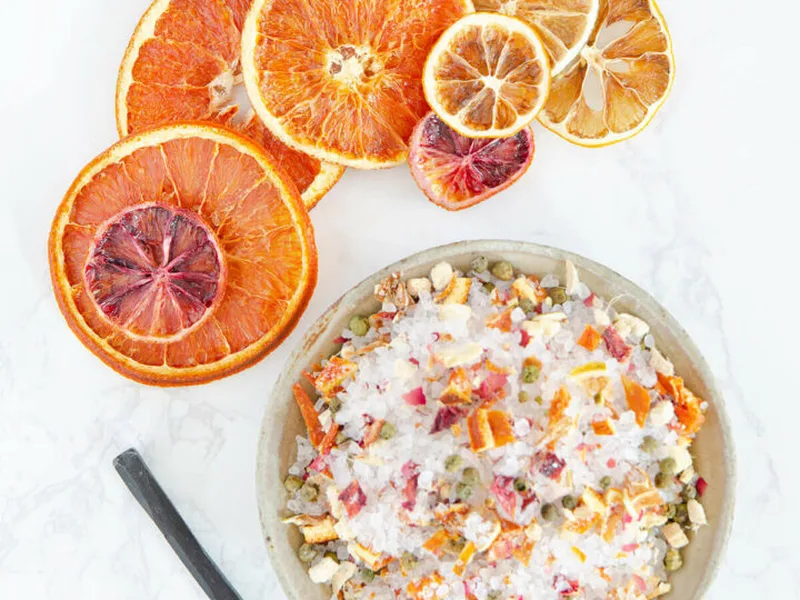 Citrus Infused Sea Salt with Ginger and Rose