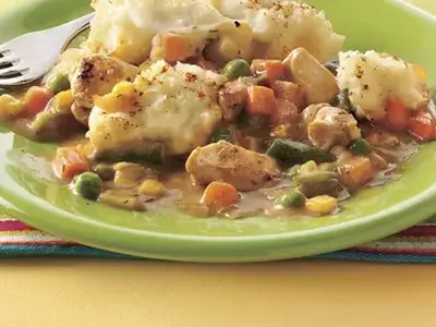Chicken Dijon Shepherd's Pie with Instant Mashed Potatoes