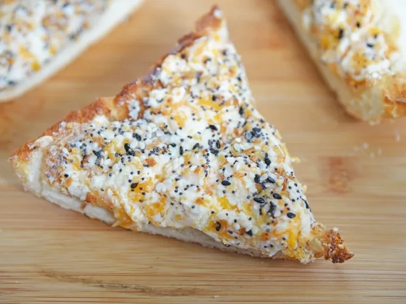 Everything Seasoning Garlic Bread with Cheddar and Cream Cheese