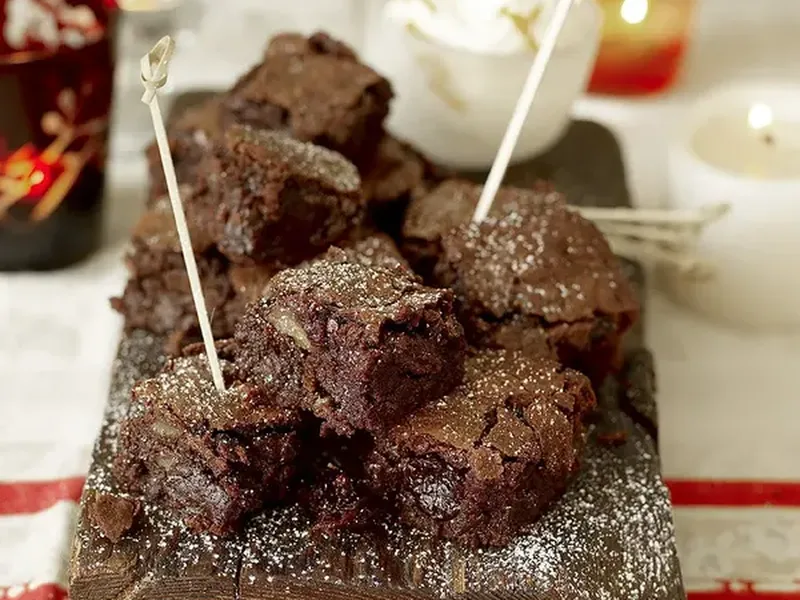 Cherry Chestnut Dark Chocolate Brownies
