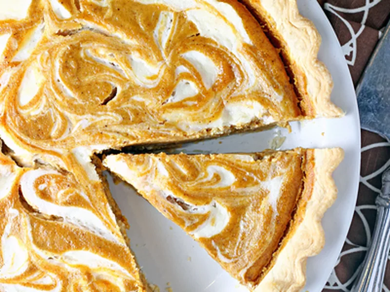 Cream Cheese Swirl Pumpkin Pie