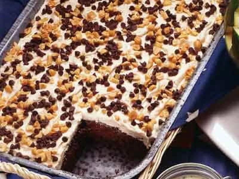 Chocolate Peanut Butter Sheet Cake