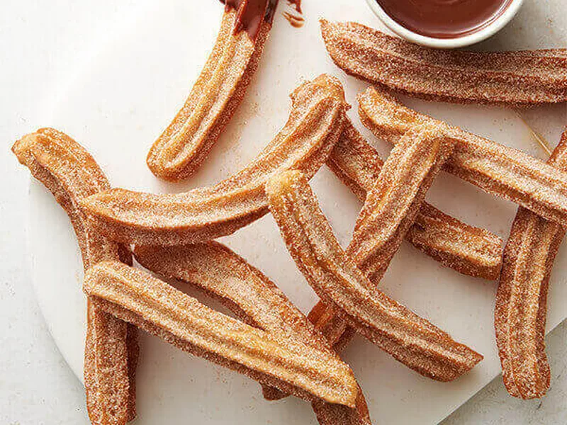 Homemade Churros with Chocolate Dipping Sauce