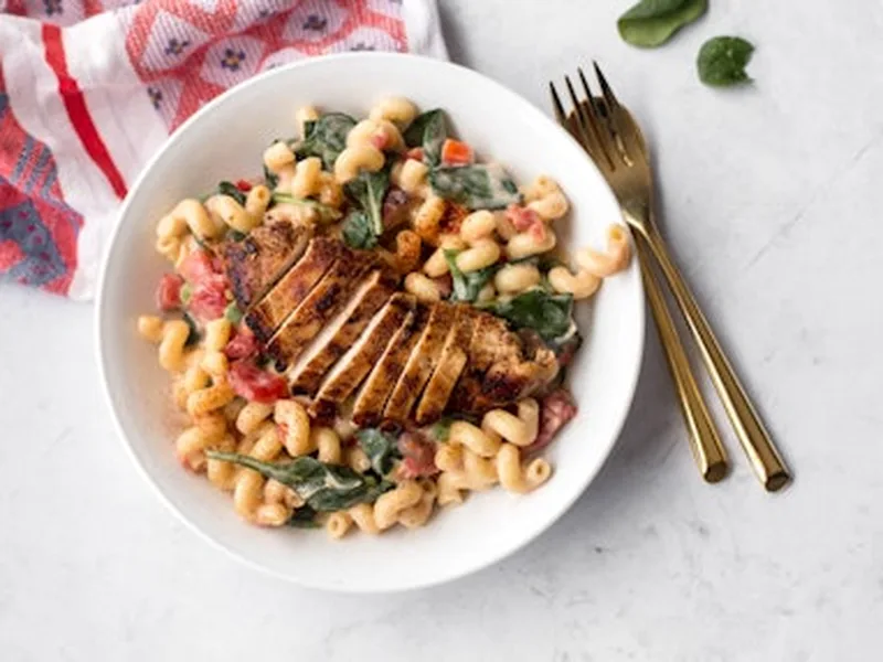 Sweet Potato Hash with Seasoned Chicken and Vegetables