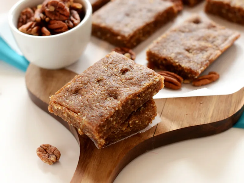 No-Bake Bourbon Pecan Pie Bars with Sea Salt
