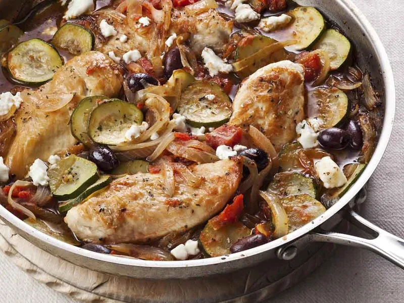 Greek Chicken with Vegetables and Feta